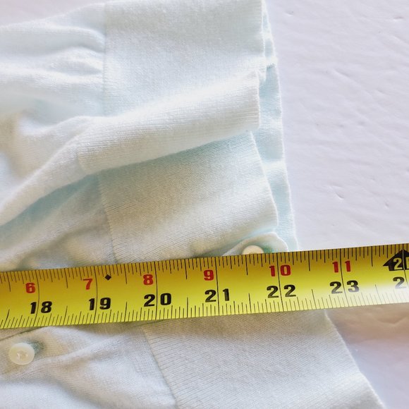 BANANA REPUBLIC Cotton/Linen Light Blue Cardigan - Picture 8 of 9